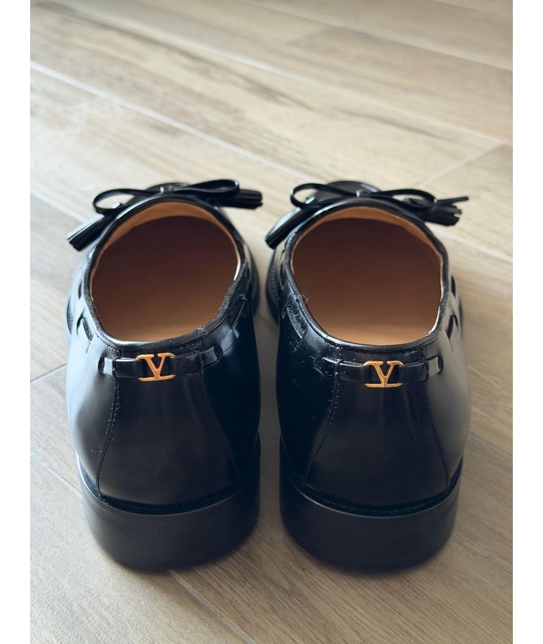 VALENTINO Черные кожаные лоферы, фото 4