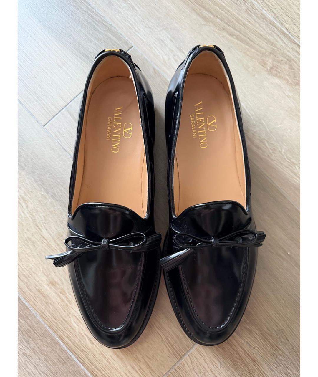 VALENTINO Черные кожаные лоферы, фото 3