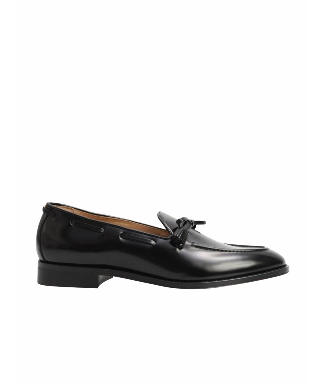 VALENTINO Черные кожаные лоферы, фото 1