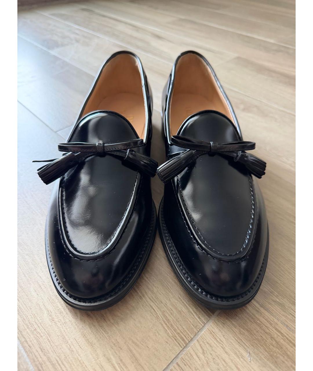 VALENTINO Черные кожаные лоферы, фото 2