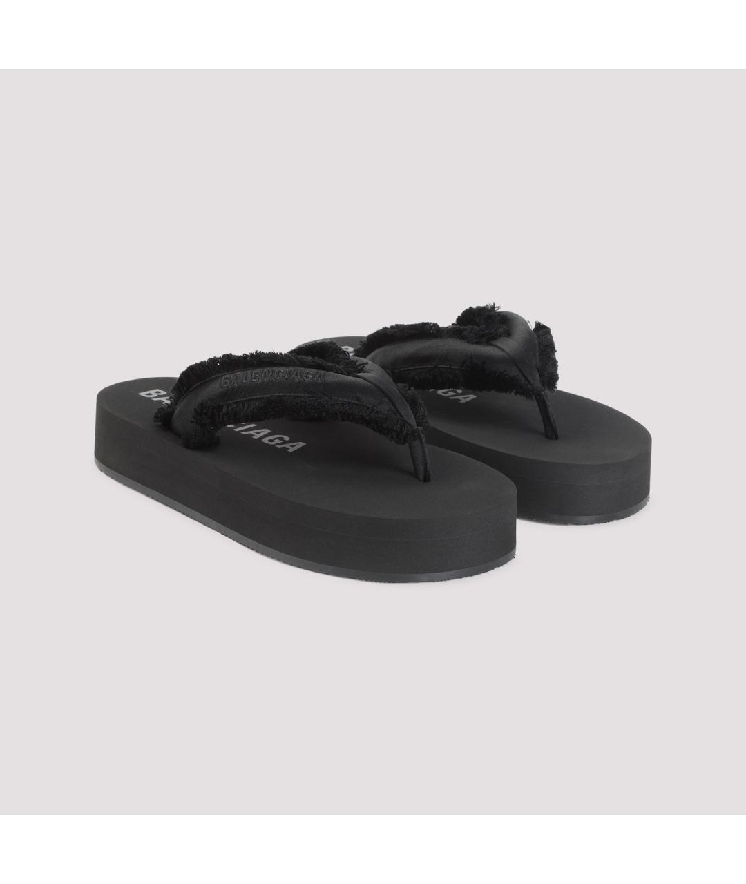 BALENCIAGA Черные синтетические сандалии, фото 3