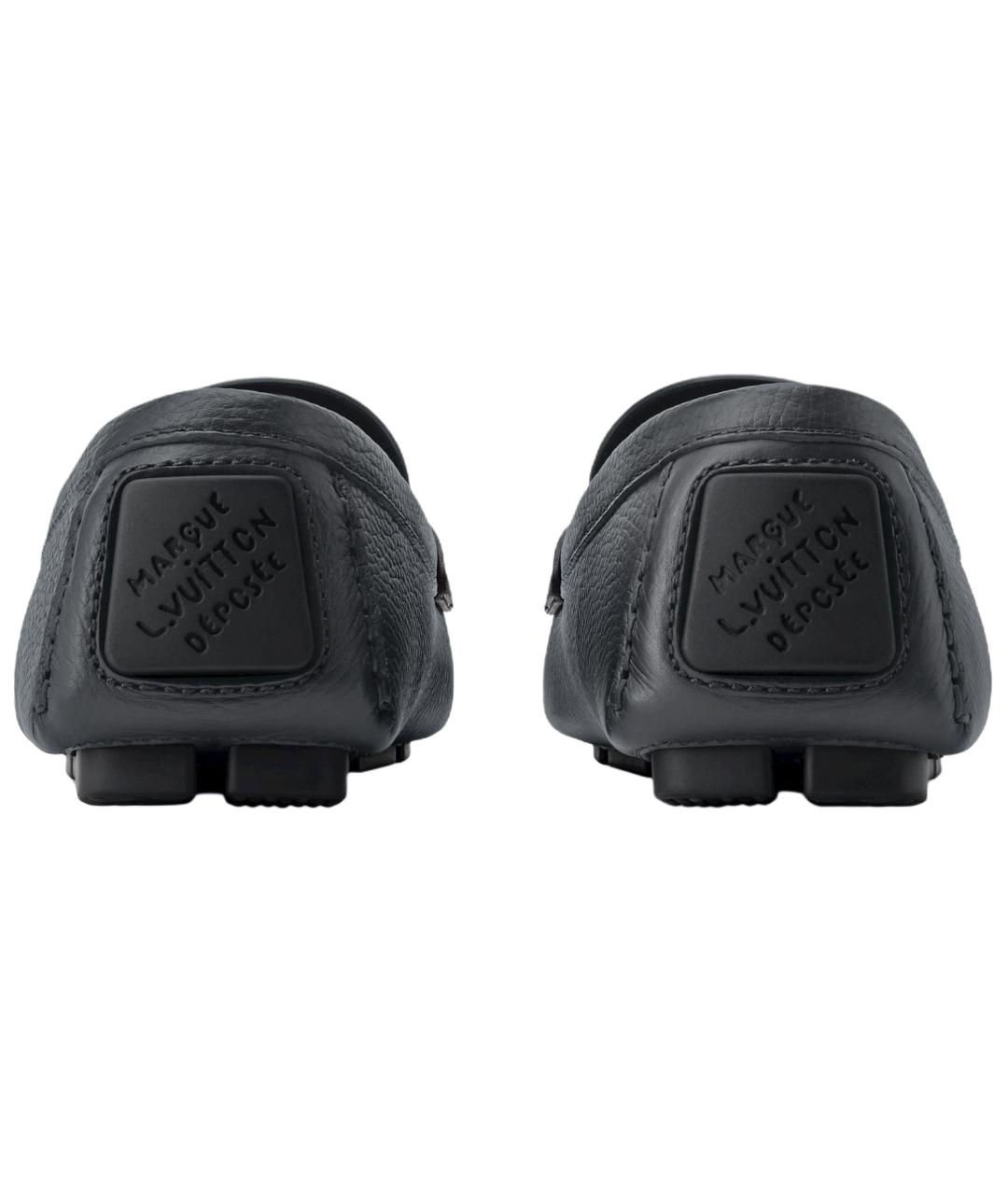 LOUIS VUITTON Черные кожаные мокасины, фото 5