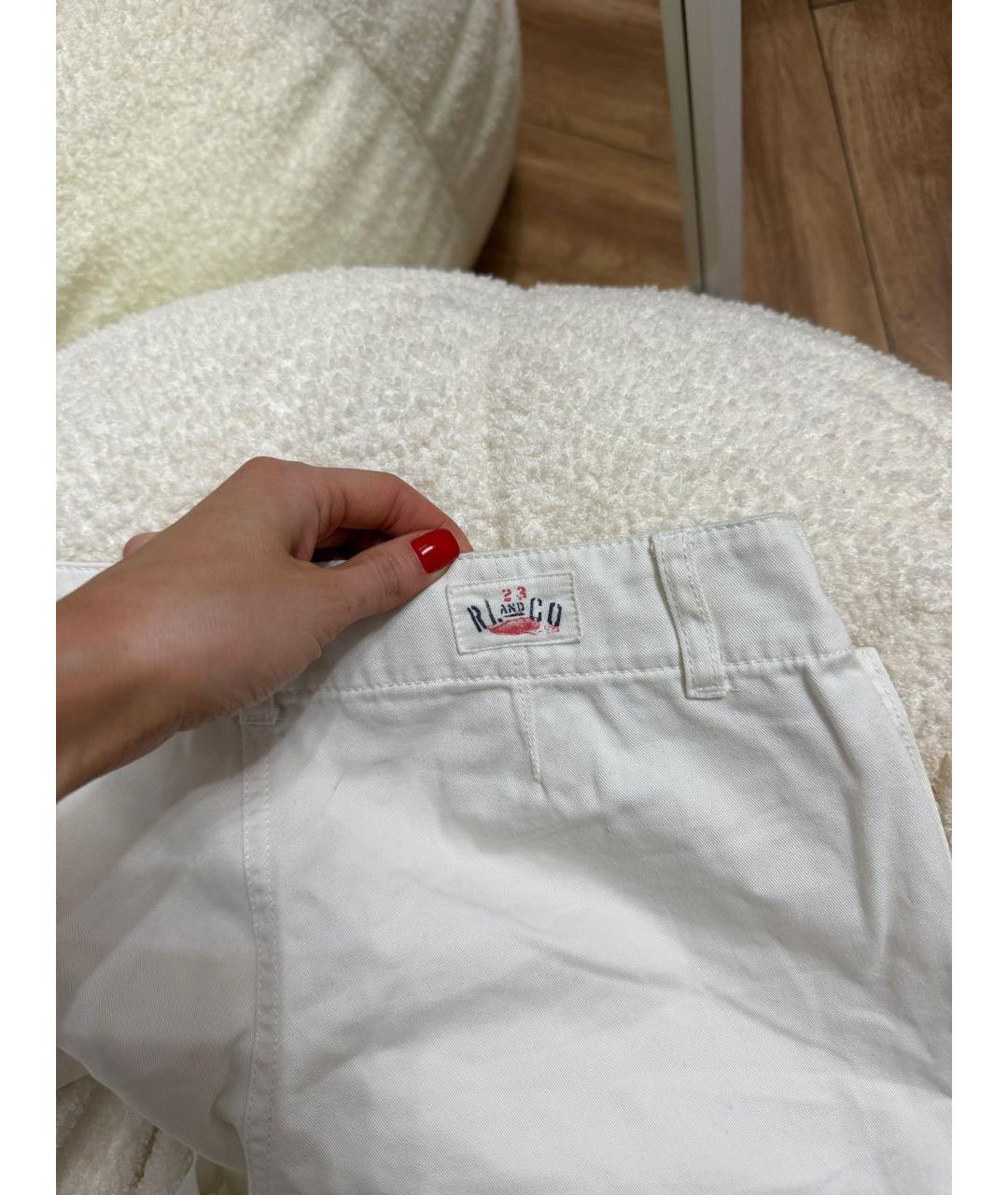 POLO RALPH LAUREN Белые хлопковые шорты, фото 4