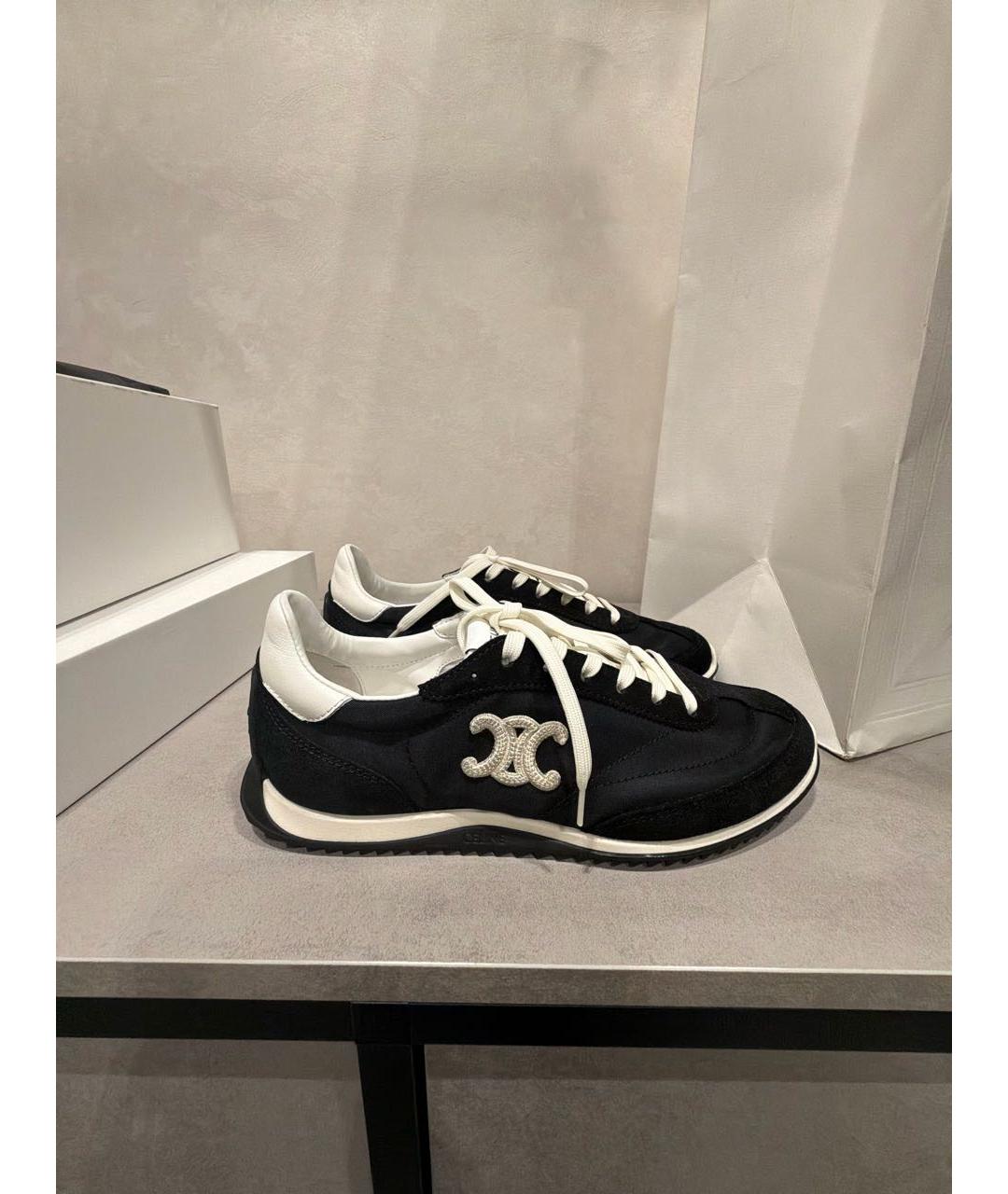 CELINE Черные замшевые кеды, фото 5