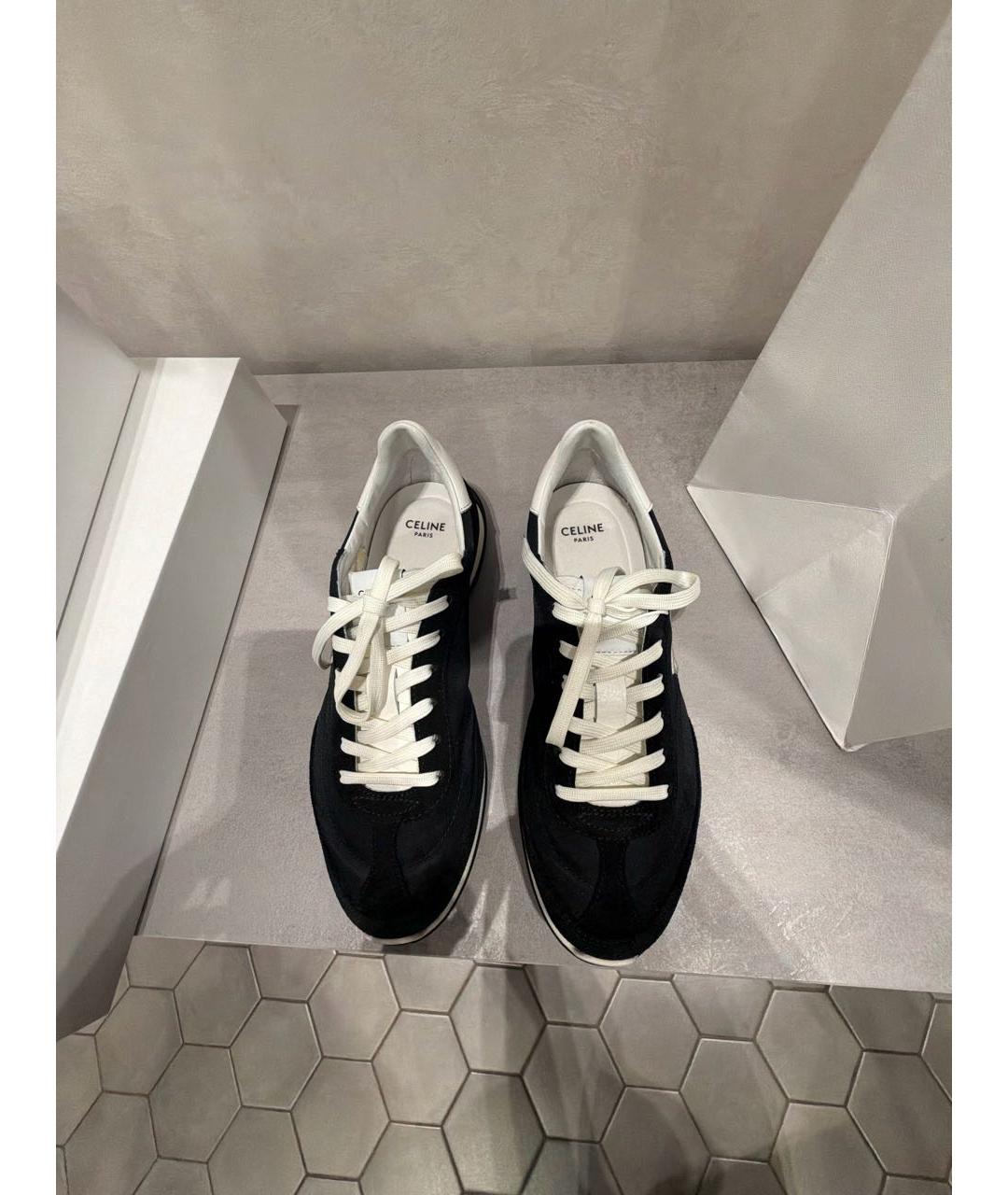 CELINE Черные замшевые кеды, фото 3