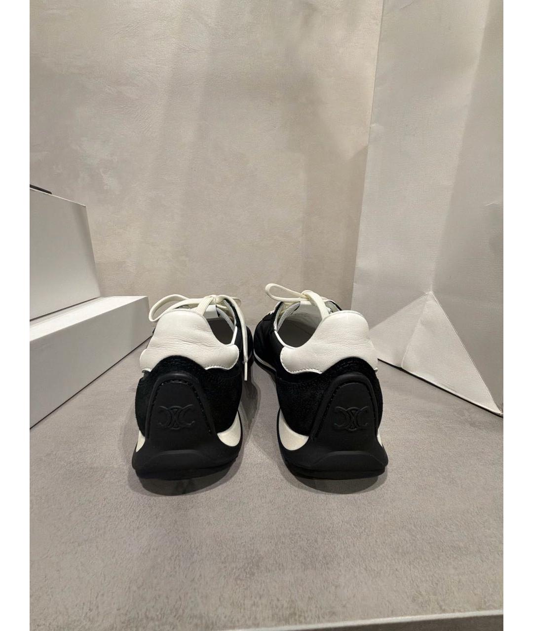 CELINE Черные замшевые кеды, фото 4