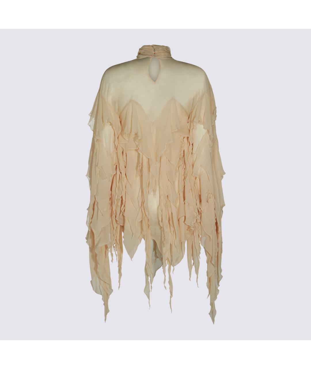 BLUMARINE Бежевая вискозная блузы, фото 2