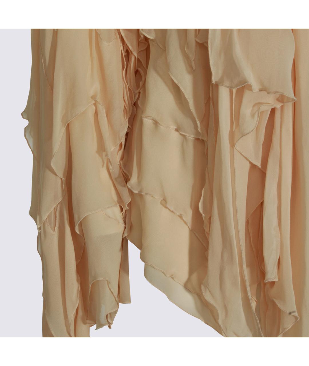 BLUMARINE Бежевая вискозная блузы, фото 4