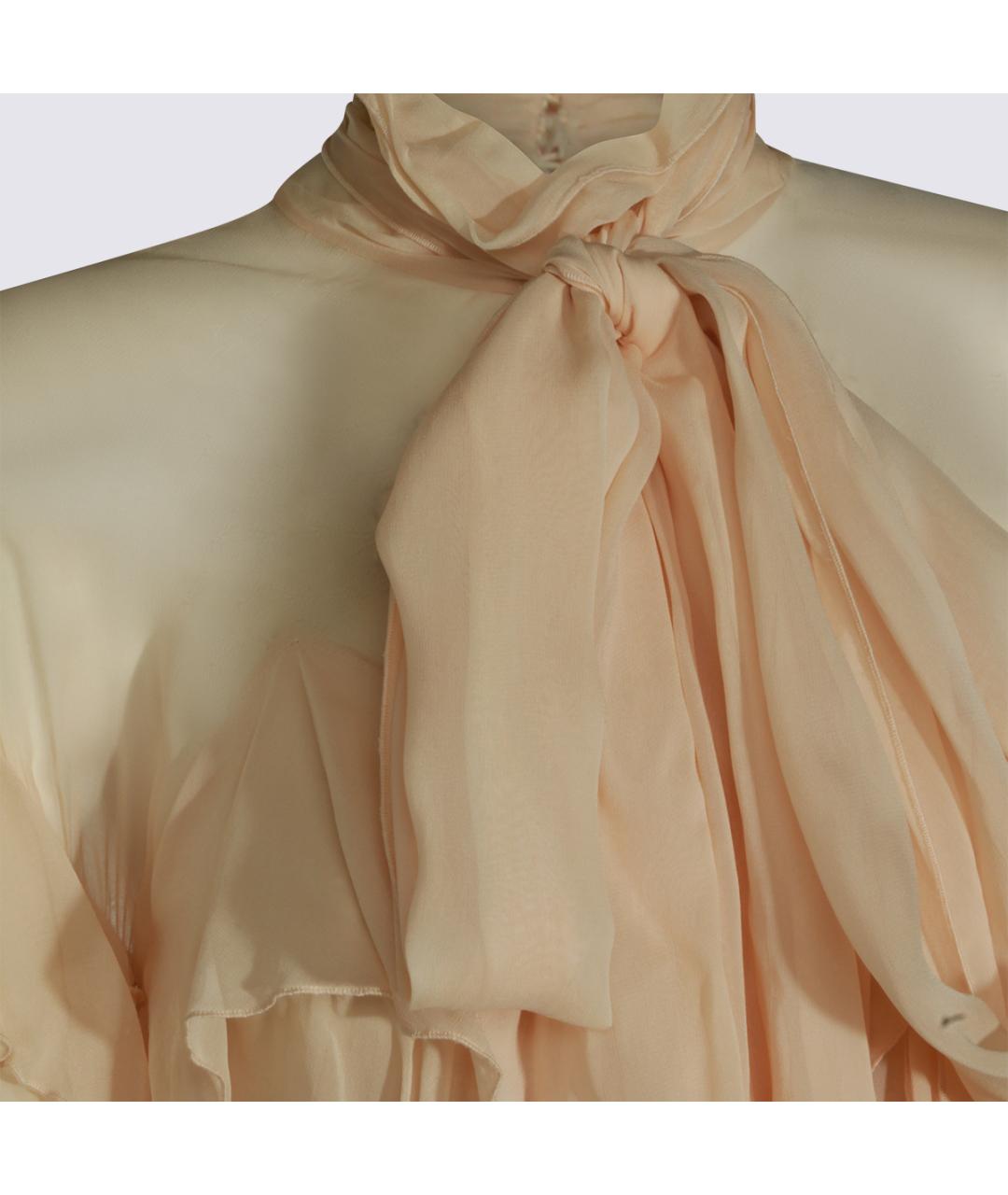 BLUMARINE Бежевая вискозная блузы, фото 3