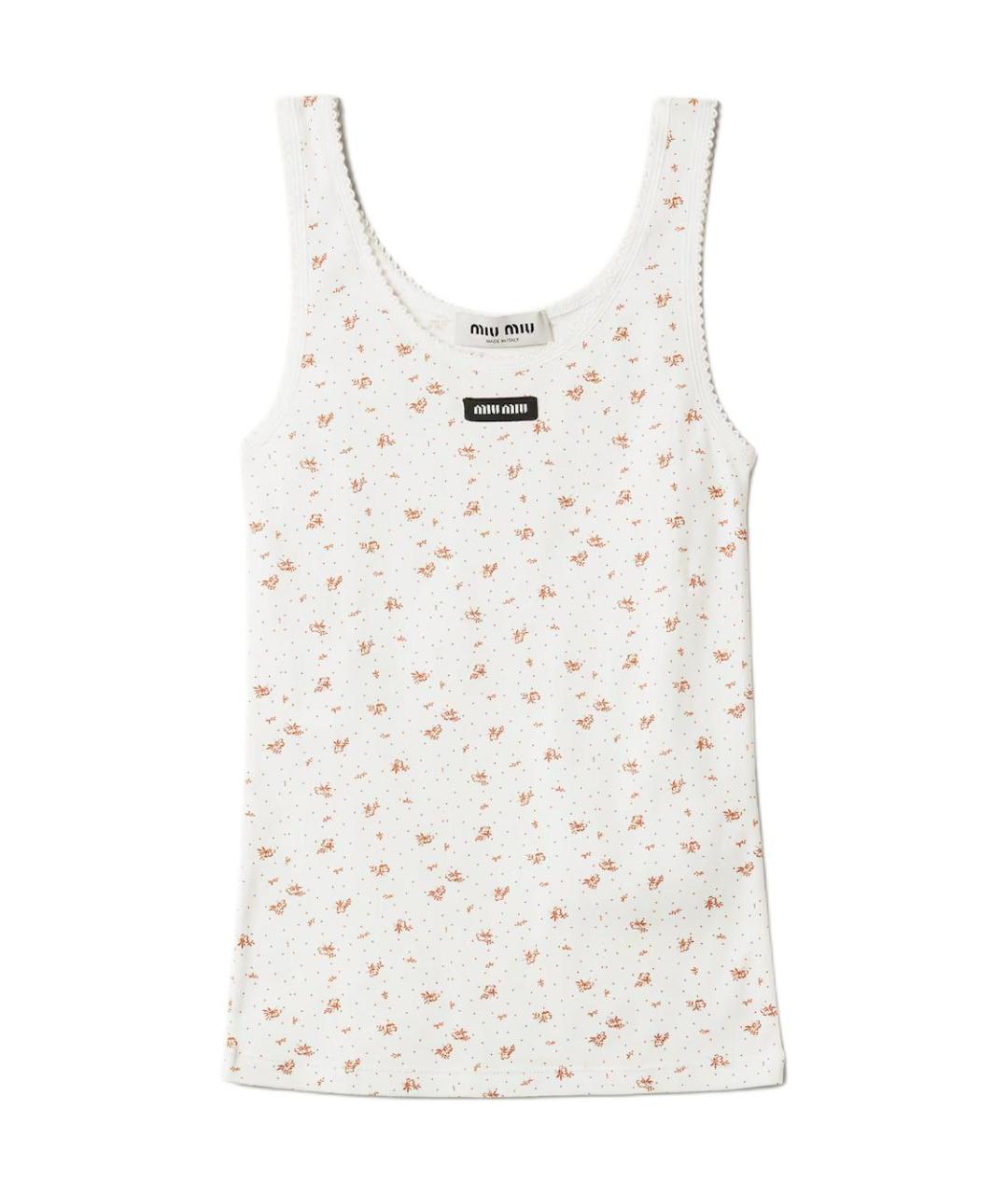 MIU MIU Белая майка, фото 1