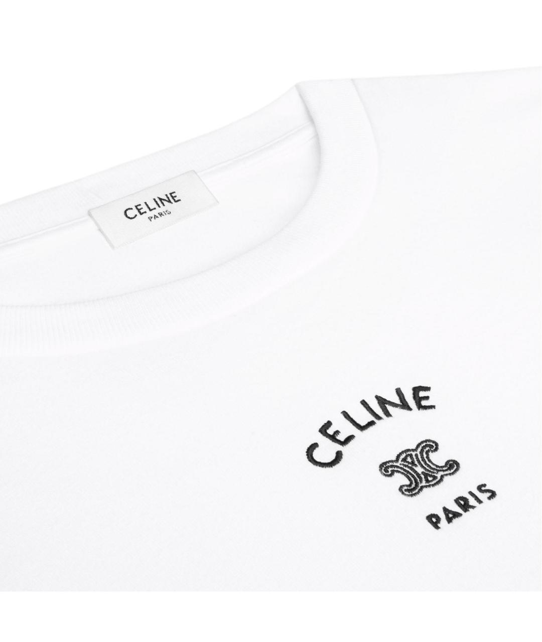 CELINE Белая футболка, фото 3