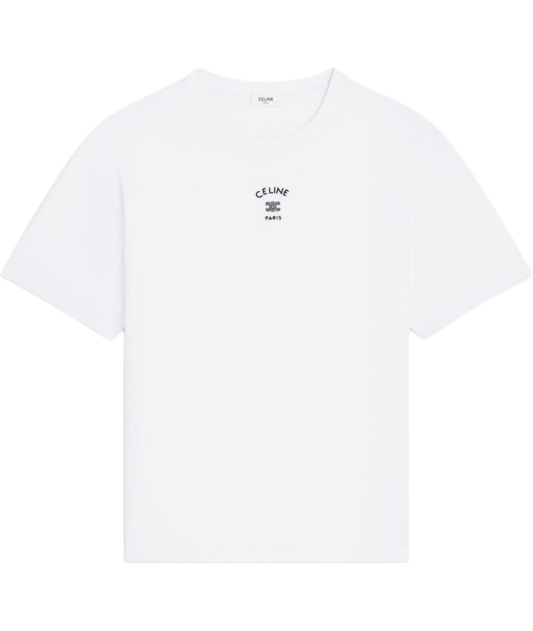 CELINE Белая футболка, фото 1