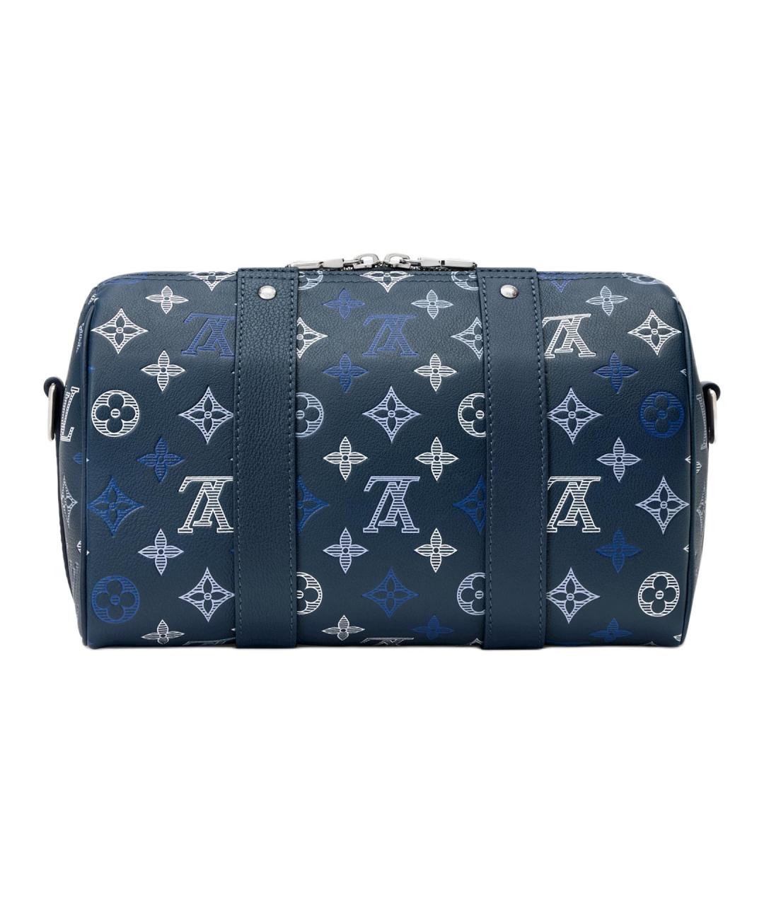LOUIS VUITTON Темно-синяя сумка на плечо из канвы, фото 3