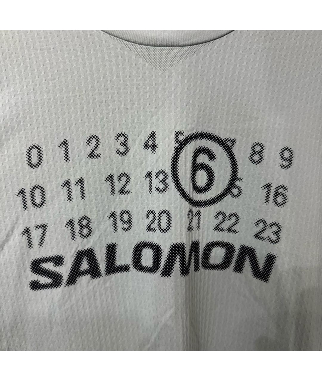 MM6 MAISON MARGIELA Бирюзовая хлопковая футболка, фото 4