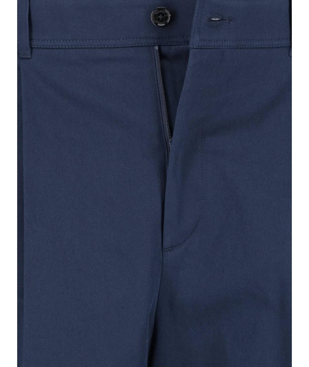 VALENTINO Синие хлопковые повседневные брюки, фото 5