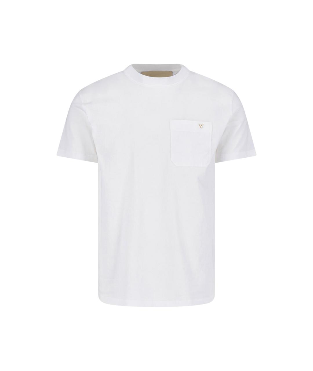 VALENTINO Белая хлопковая футболка, фото 1