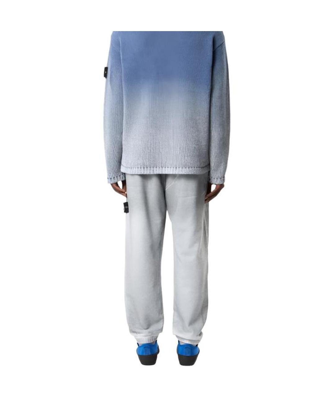 STONE ISLAND Голубые повседневные брюки, фото 4