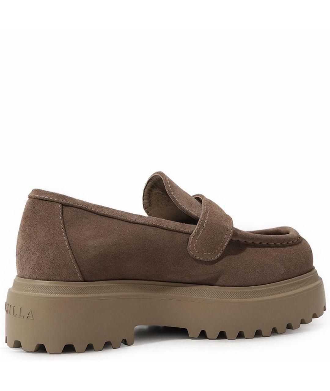 LE SILLA Коричневые замшевые лоферы, фото 2