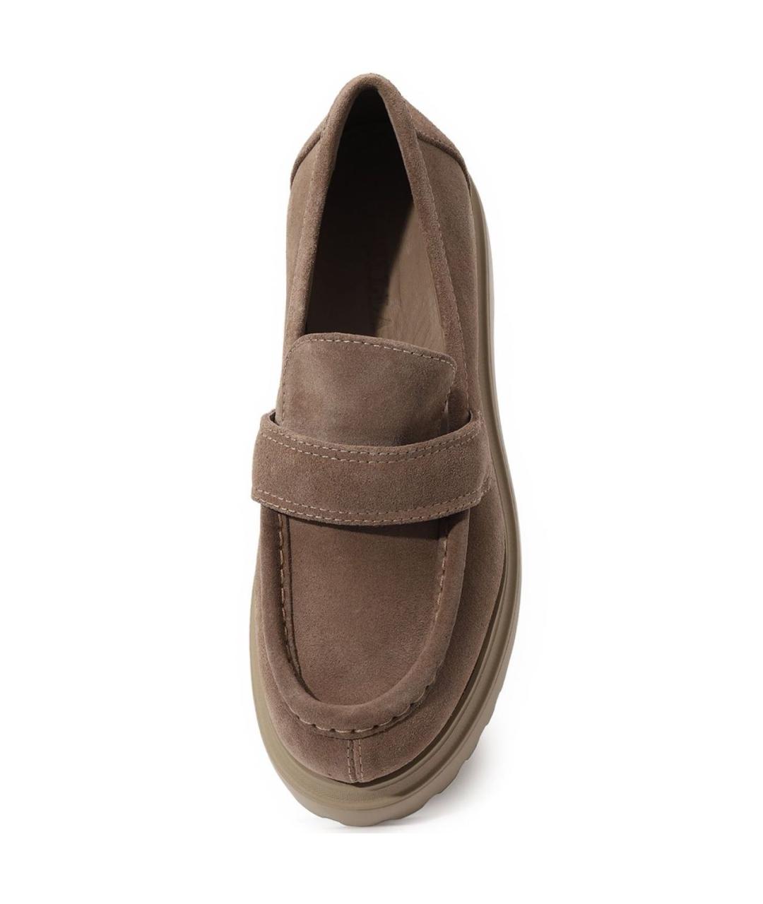 LE SILLA Коричневые замшевые лоферы, фото 3