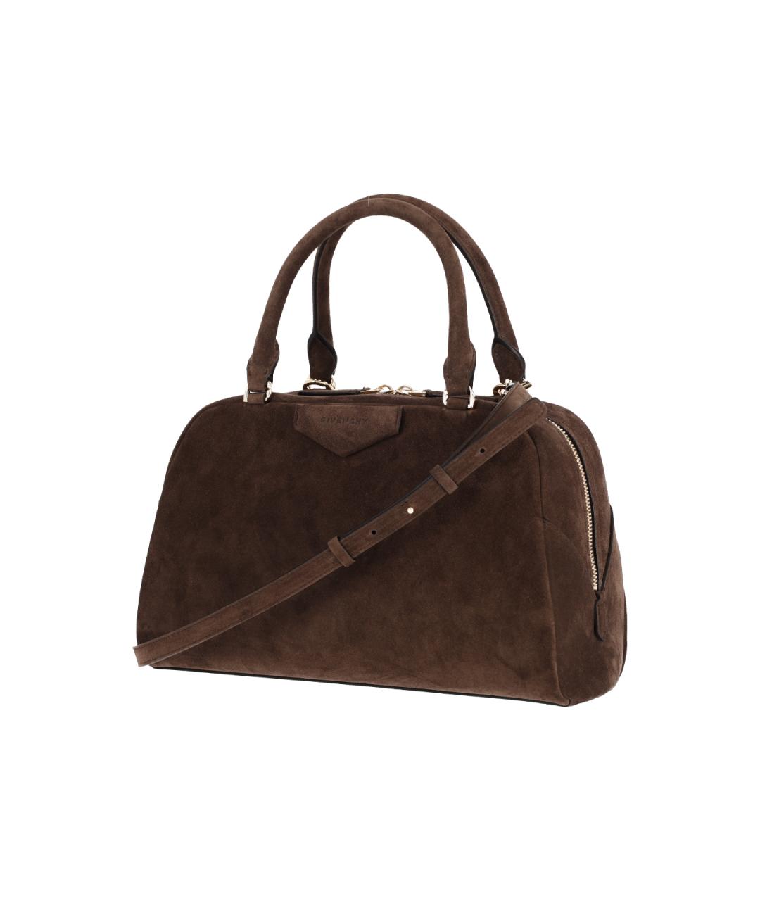 GIVENCHY Коричневая замшевая сумка тоут, фото 2