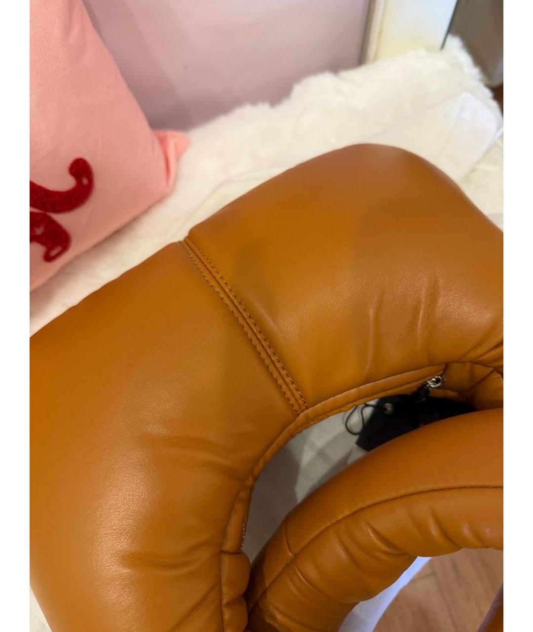 A.W.A.K.E. MODE Коричневая сумка с короткими ручками из искусственной кожи, фото 6