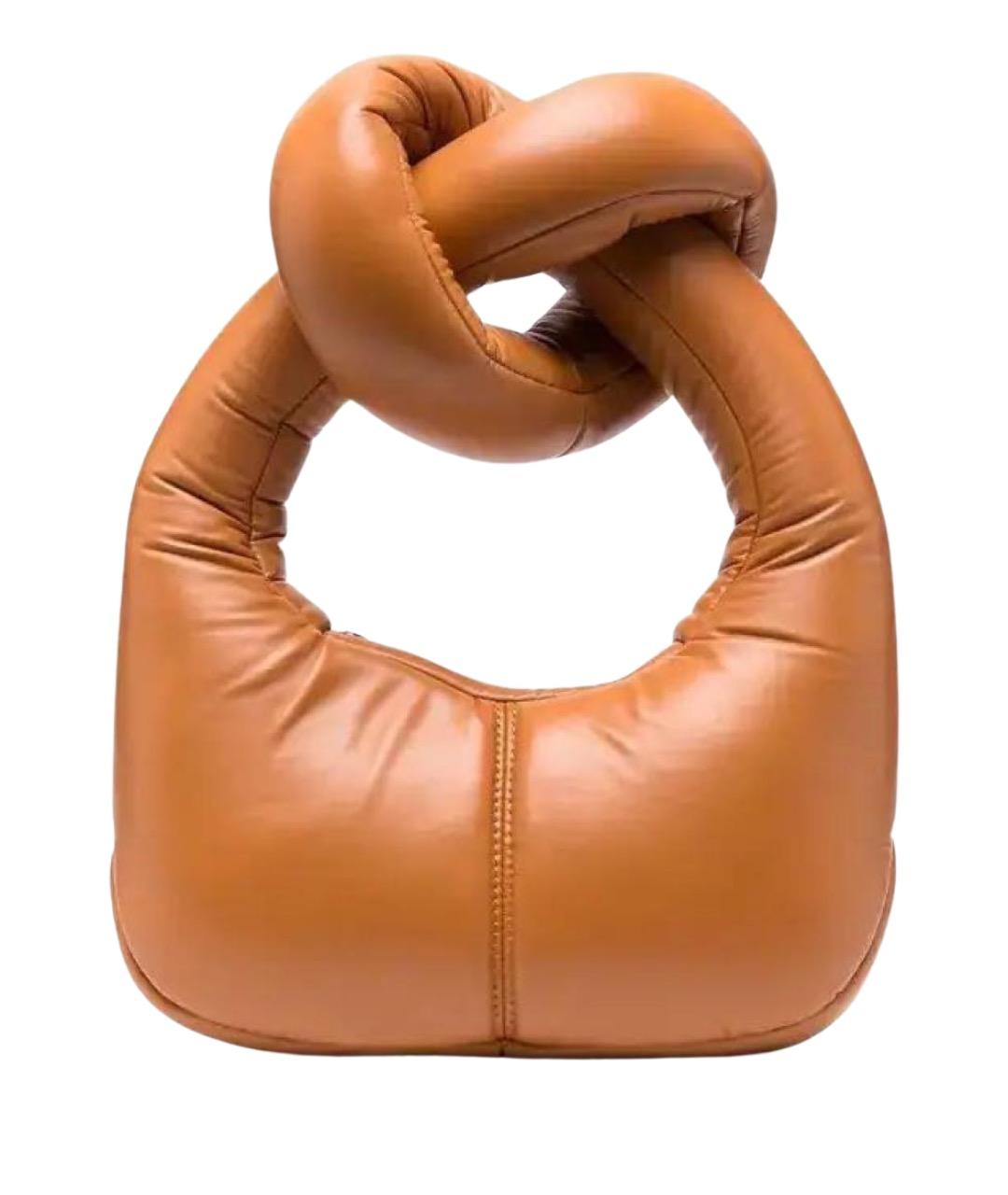 A.W.A.K.E. MODE Коричневая сумка с короткими ручками из искусственной кожи, фото 1