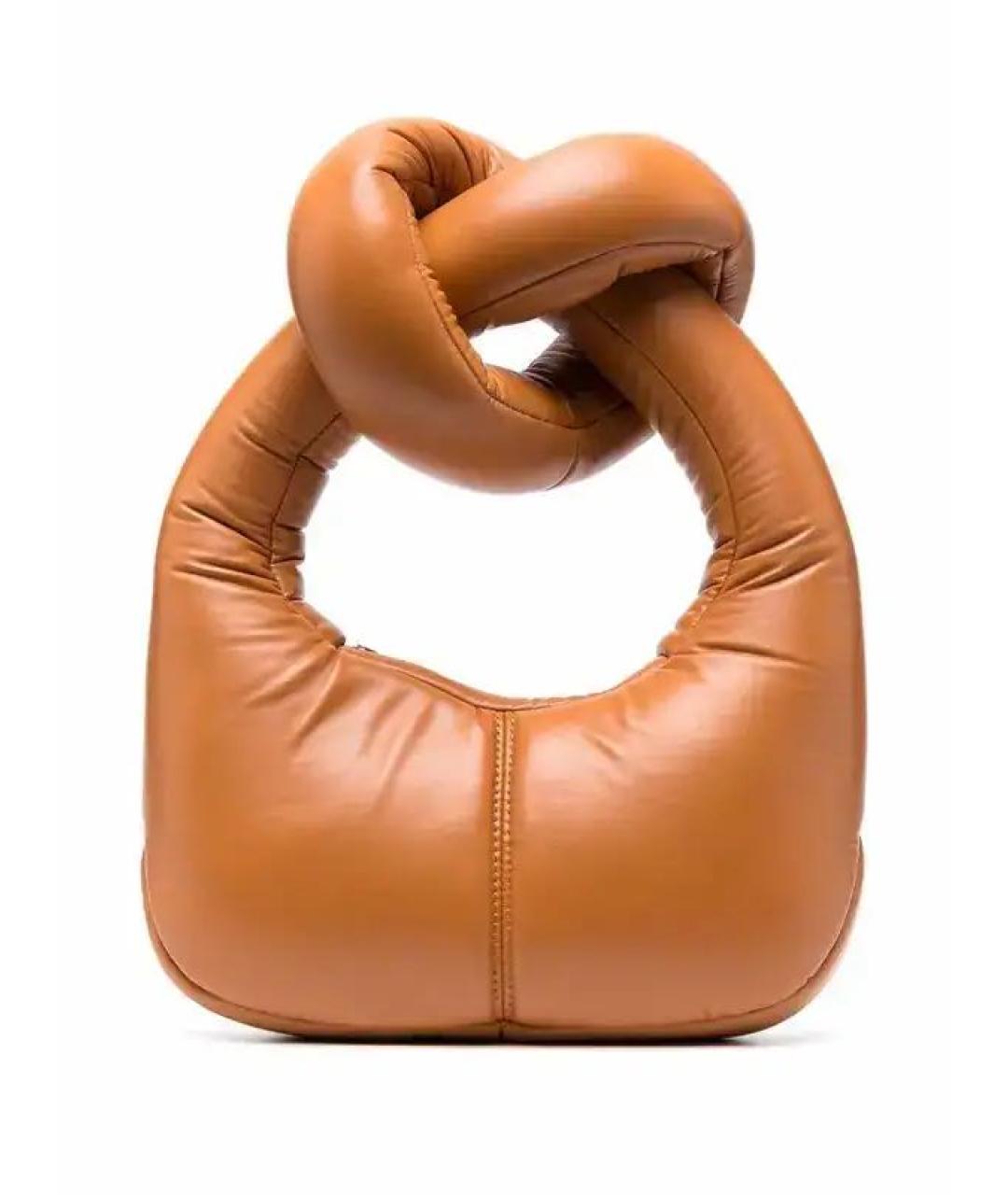 A.W.A.K.E. MODE Коричневая сумка с короткими ручками из искусственной кожи, фото 7