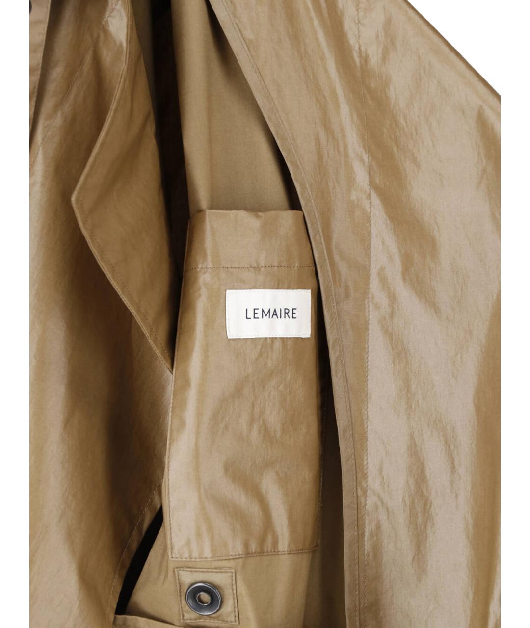 LEMAIRE Бежевое хлопковое пальто, фото 5