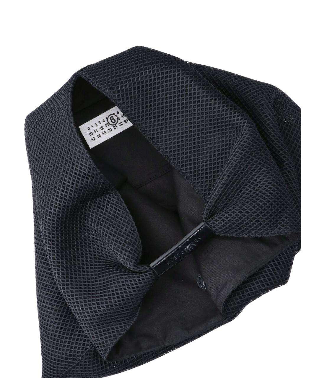 MM6 MAISON MARGIELA Черная тканевая сумка тоут, фото 4