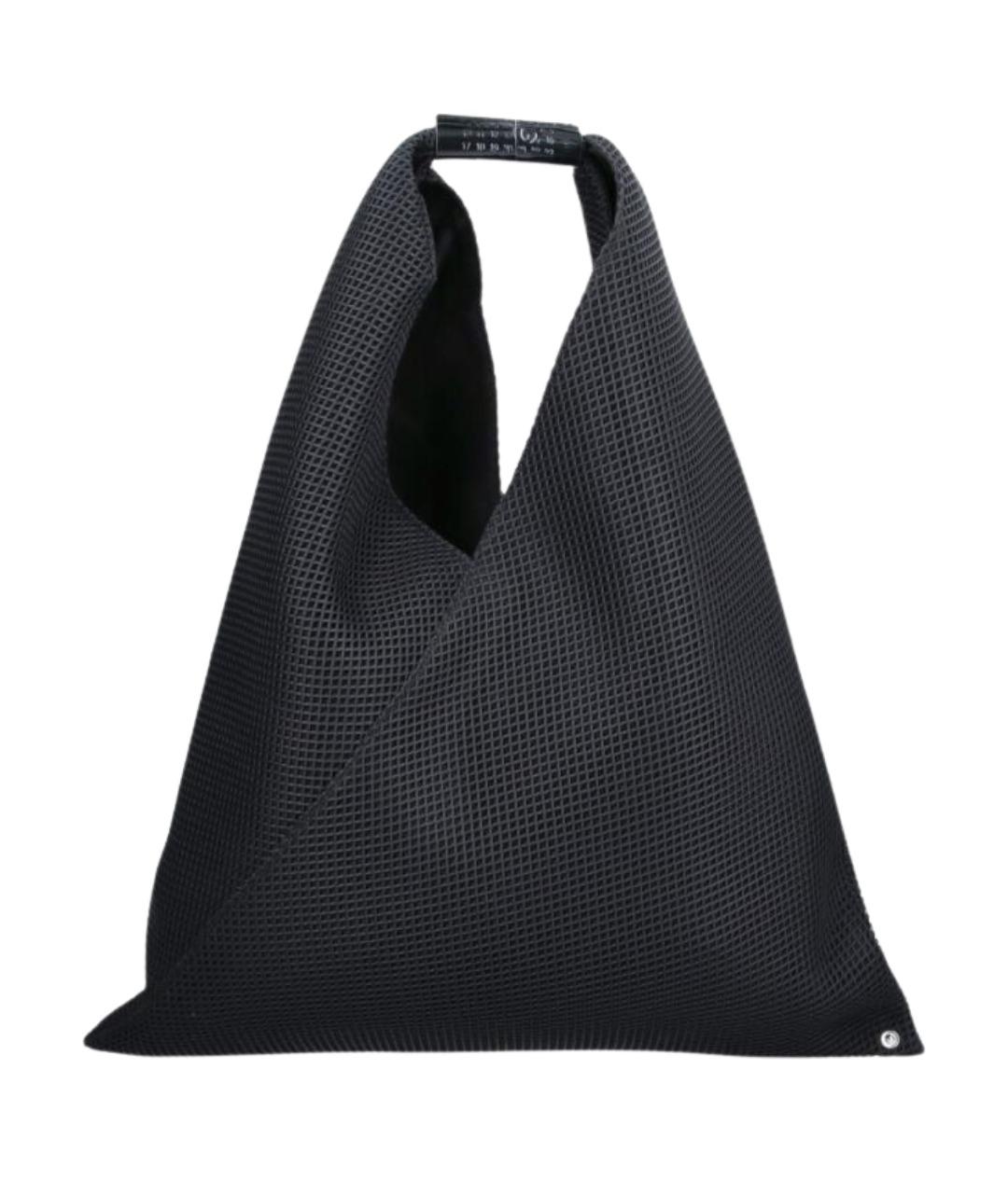 MM6 MAISON MARGIELA Черная тканевая сумка тоут, фото 1