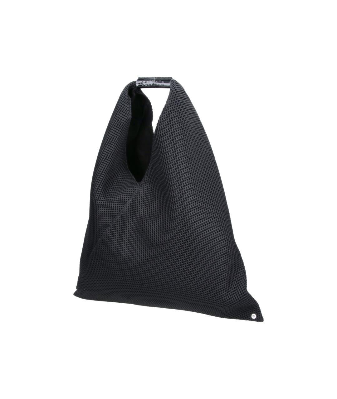 MM6 MAISON MARGIELA Черная тканевая сумка тоут, фото 2