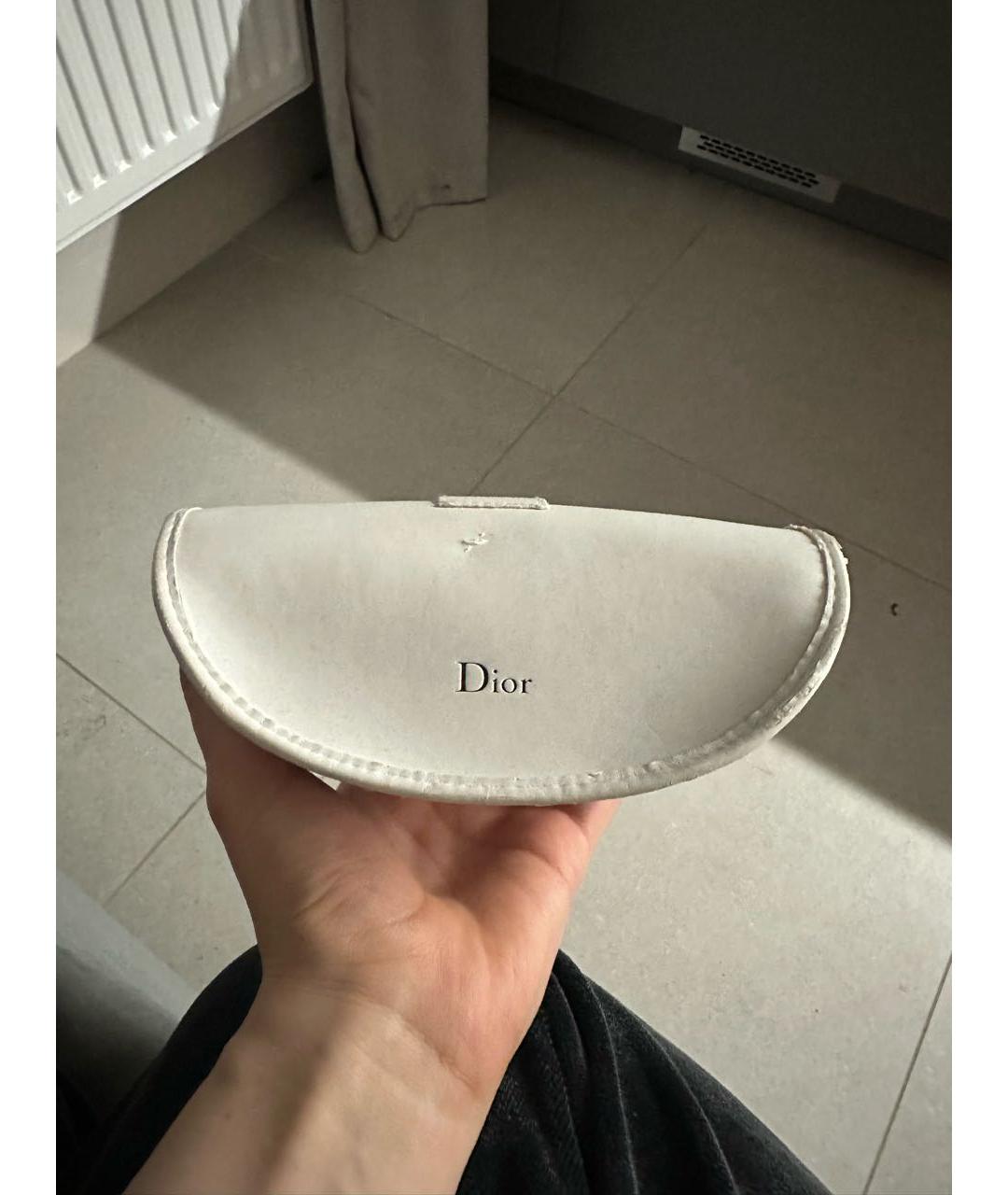 CHRISTIAN DIOR Бежевые металлические солнцезащитные очки, фото 4