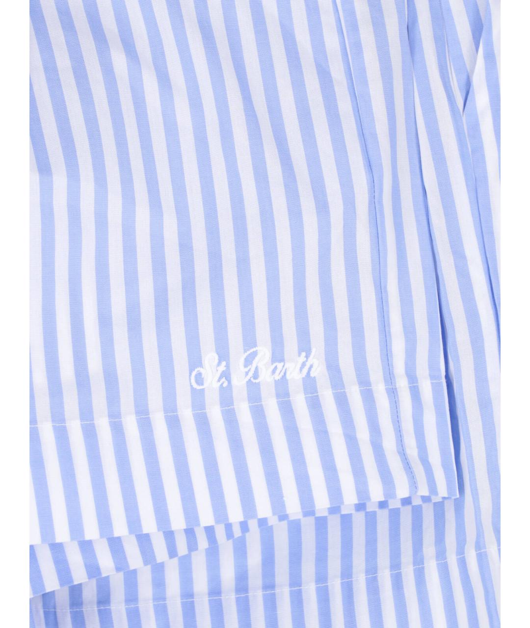 MC2 SAINT BARTH Голубые хлопковые шорты, фото 3