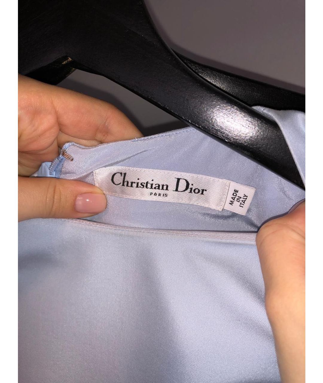 CHRISTIAN DIOR PRE-OWNED Голубое хлопковое коктейльное платье, фото 6