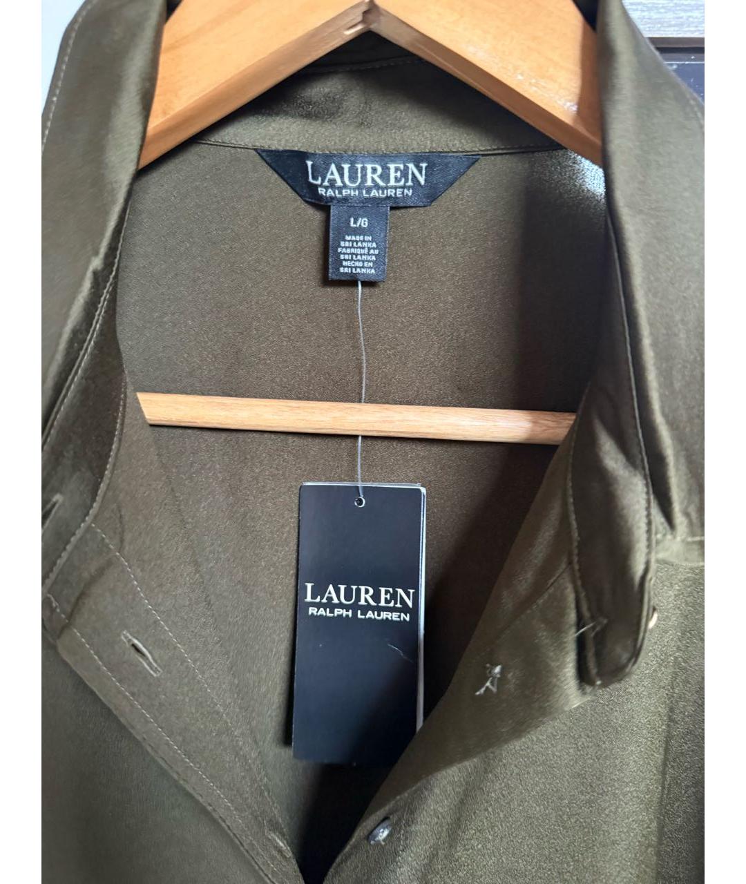 RALPH LAUREN Хаки полиэстеровое повседневное платье, фото 3