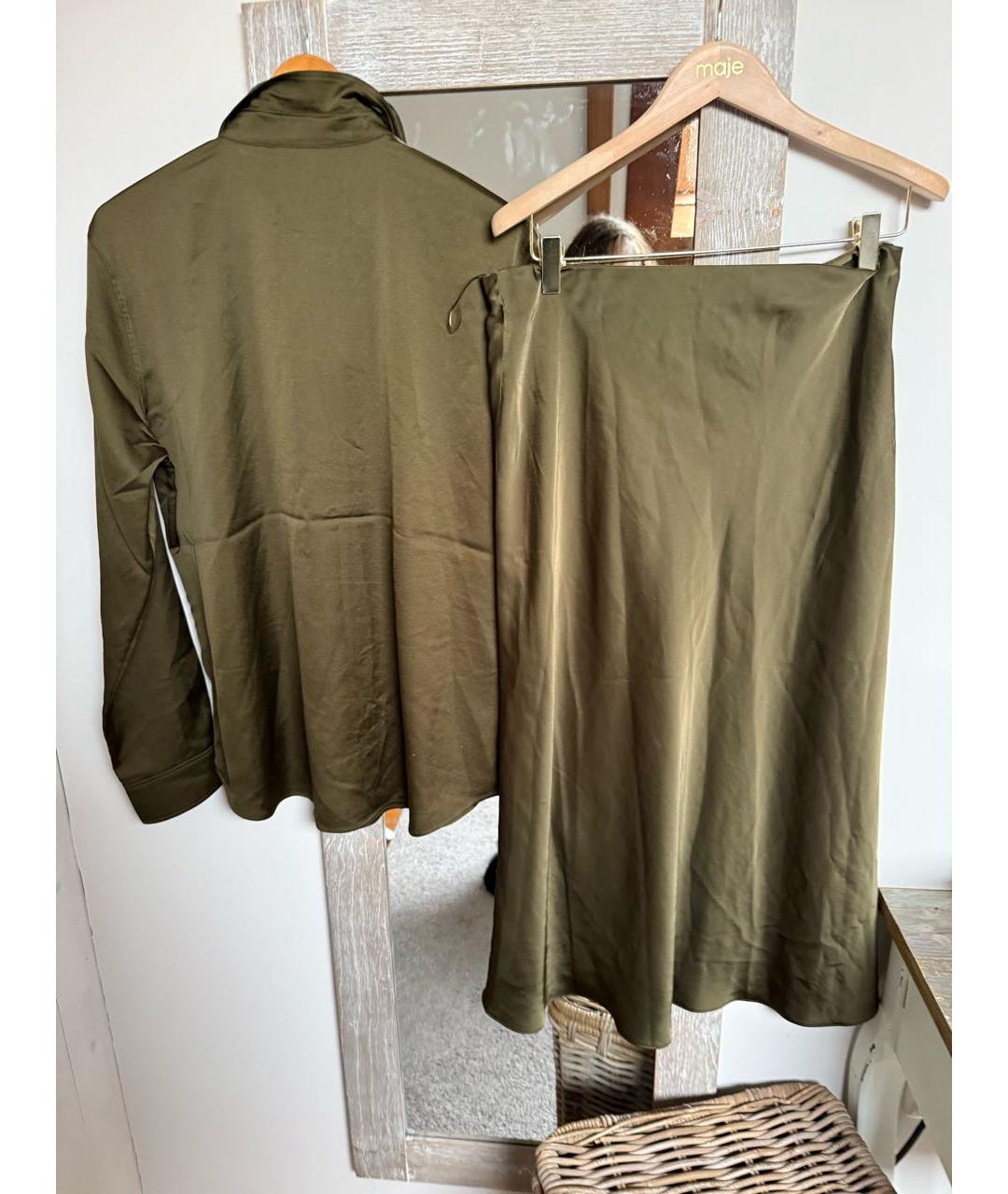 RALPH LAUREN Хаки полиэстеровое повседневное платье, фото 2