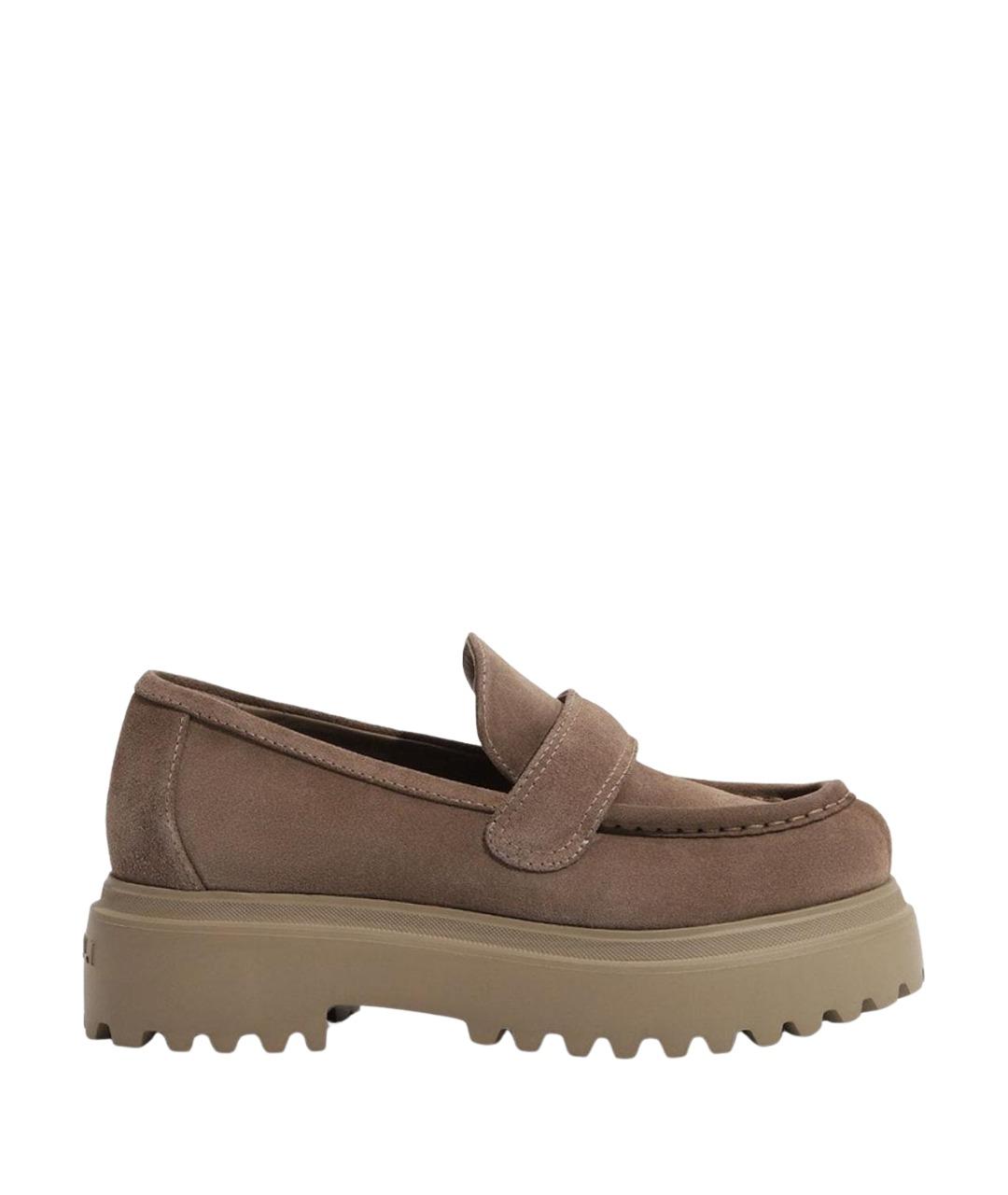 LE SILLA Коричневые замшевые лоферы, фото 1