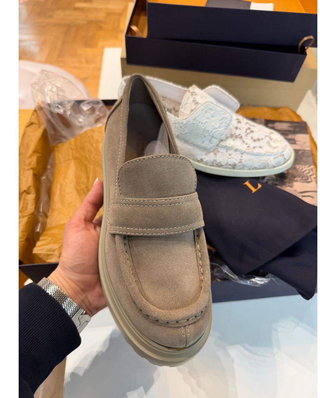 LE SILLA Коричневые замшевые лоферы, фото 4