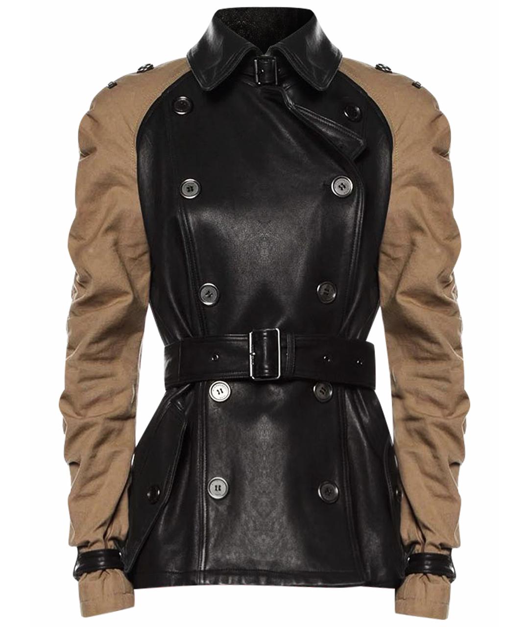 BURBERRY Черный кожаный тренч/плащ, фото 1