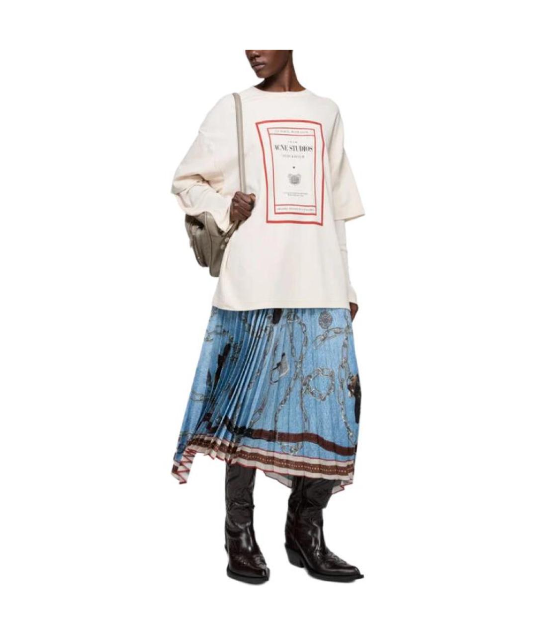 ACNE STUDIOS Бежевая футболка, фото 3