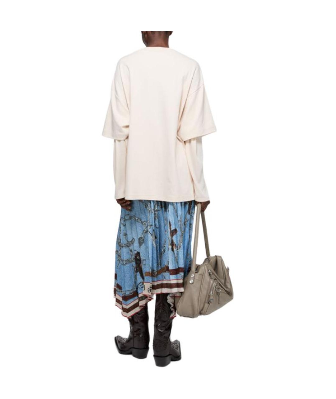 ACNE STUDIOS Бежевая футболка, фото 4