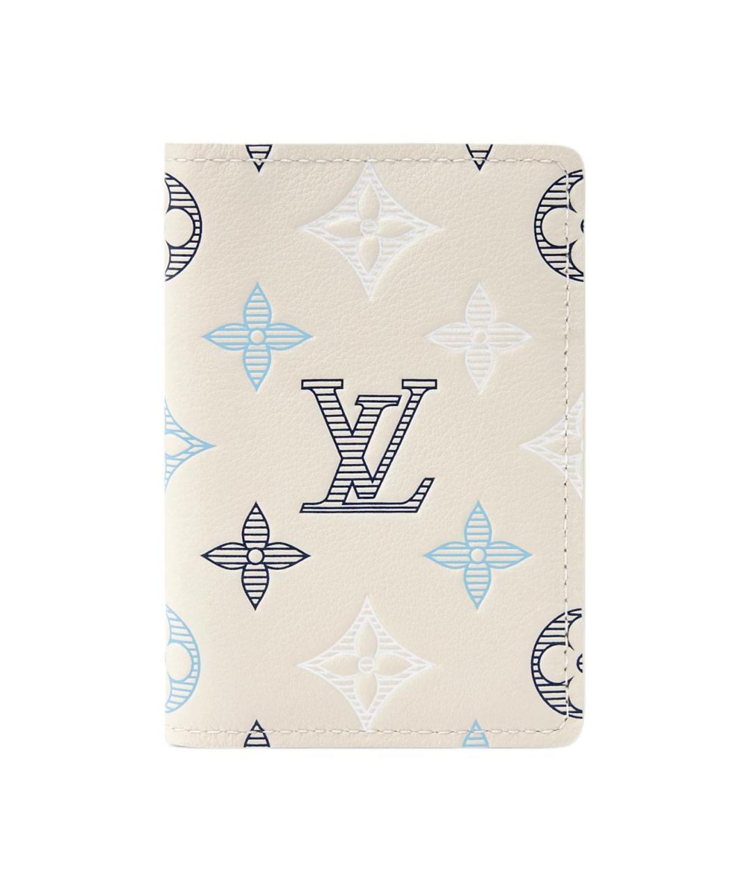LOUIS VUITTON Белый кожаный кардхолдер, фото 1