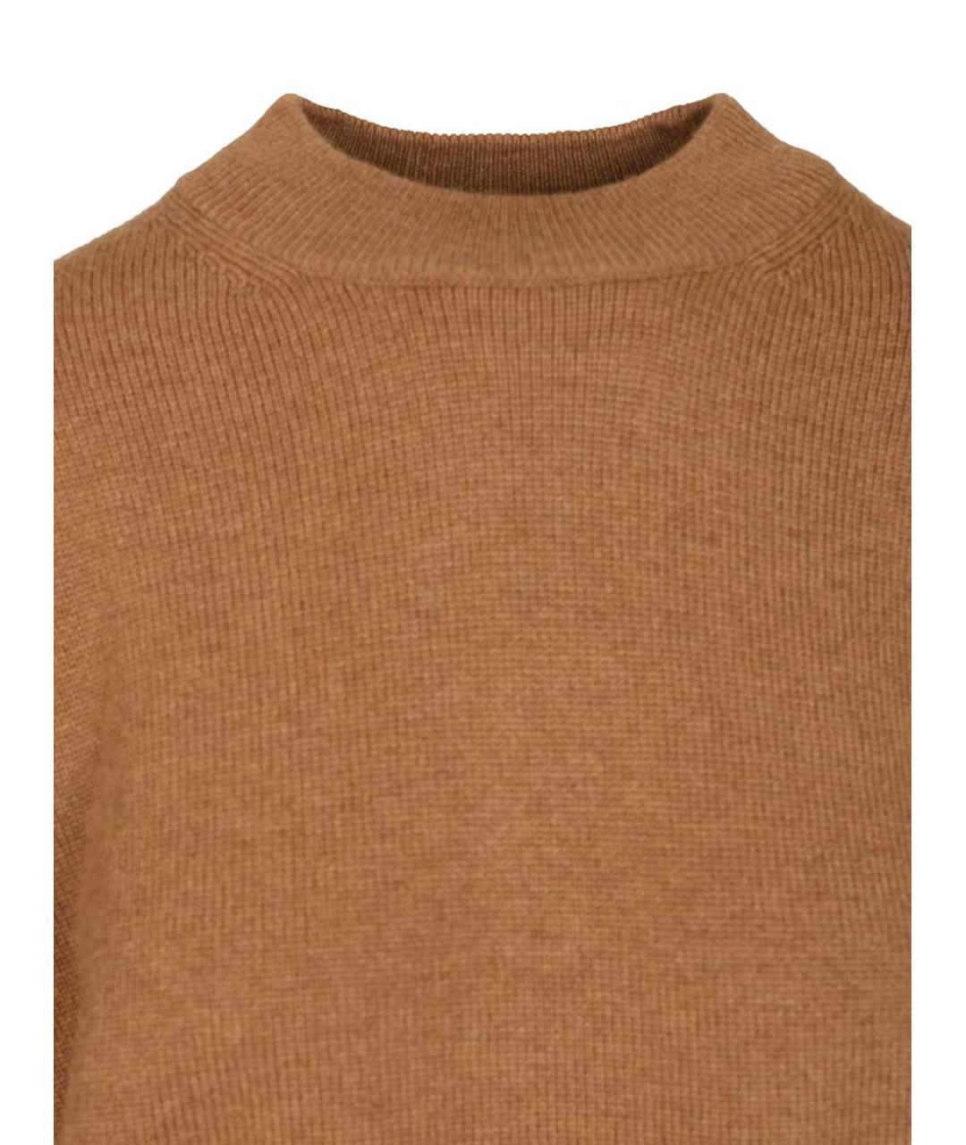 MAX MARA STUDIO Коричневый кашемировый джемпер / свитер, фото 4