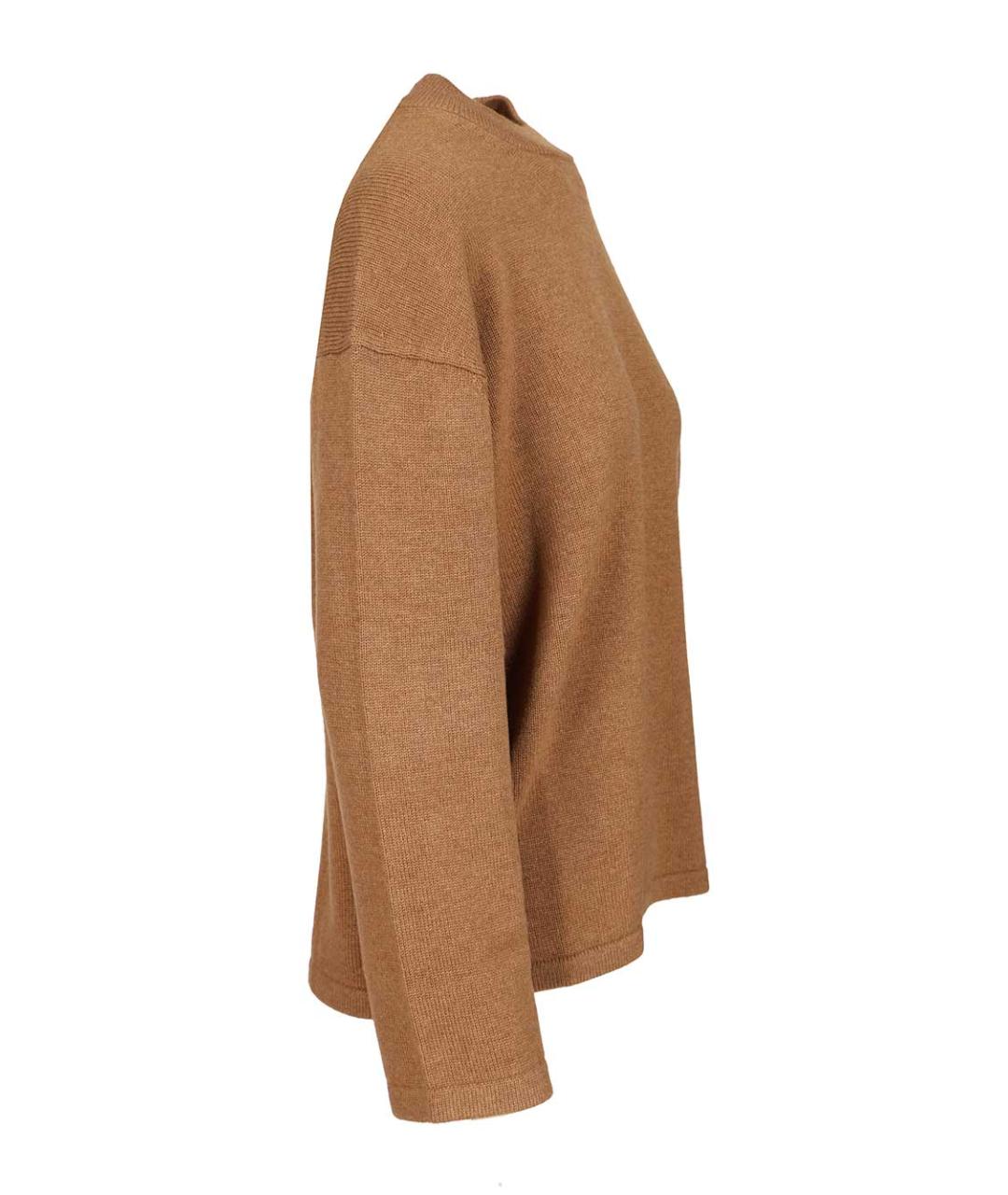 MAX MARA STUDIO Коричневый кашемировый джемпер / свитер, фото 3