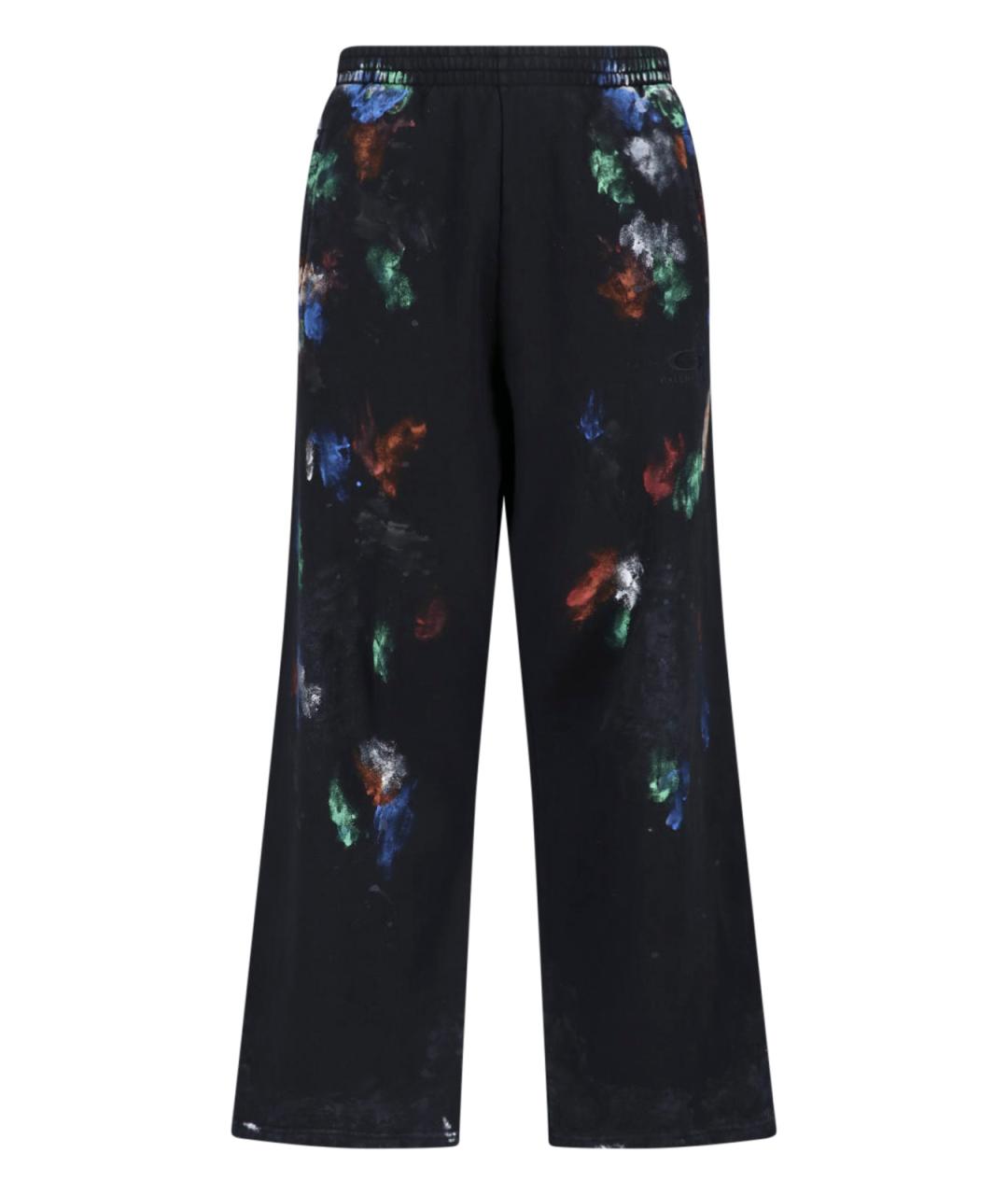 BALENCIAGA Черные хлопковые повседневные брюки, фото 1