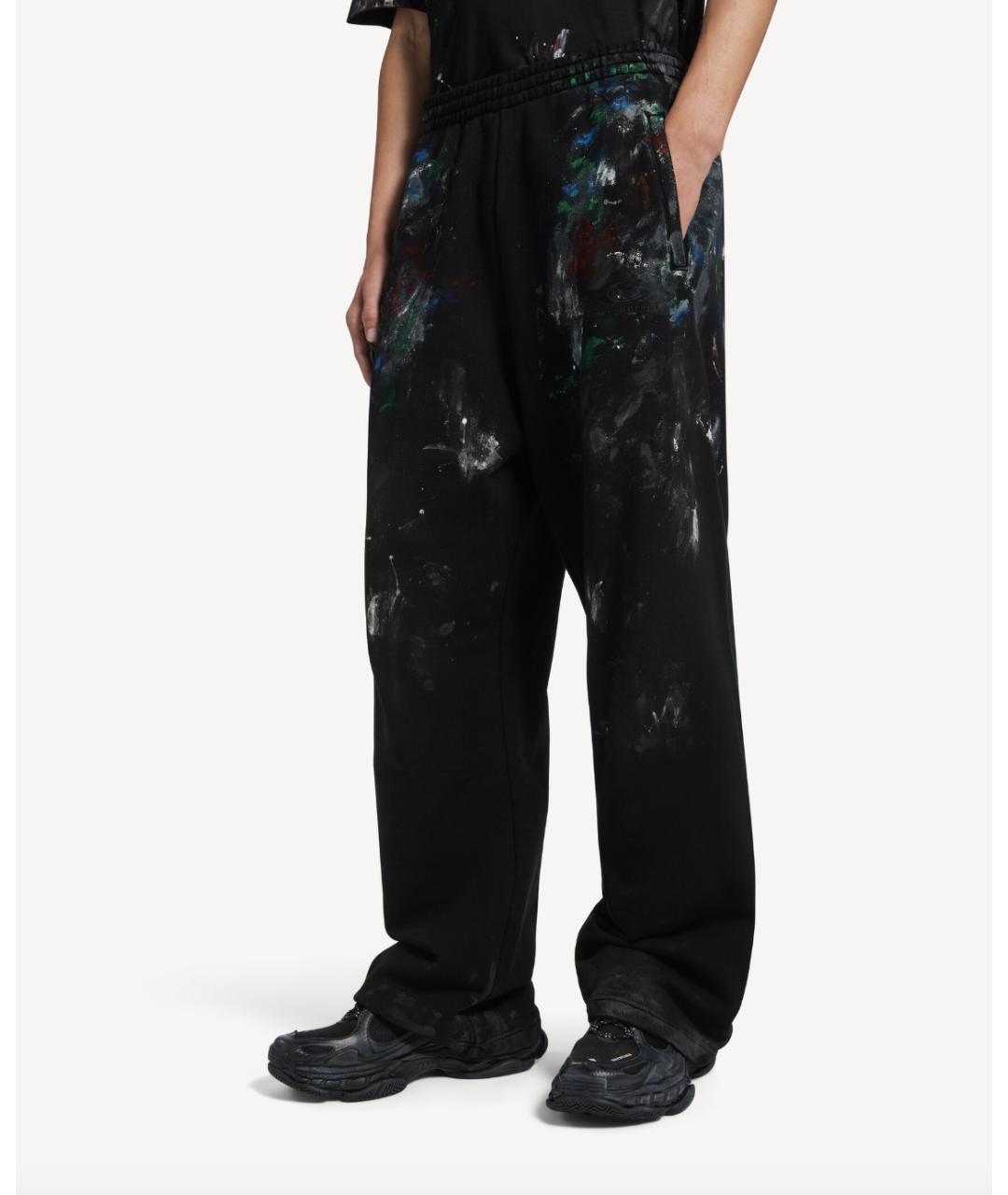 BALENCIAGA Черные хлопковые повседневные брюки, фото 5