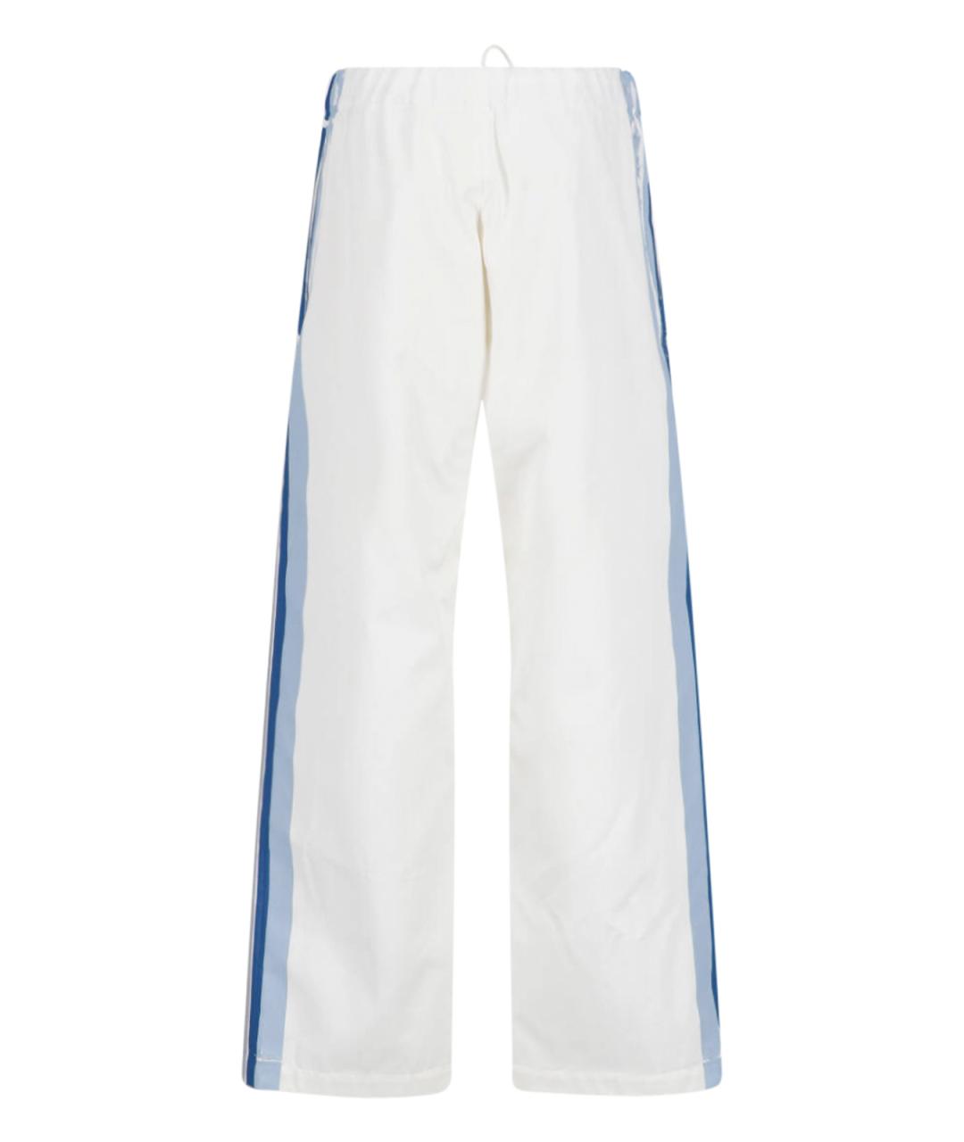 MARNI Белые хлопковые прямые брюки, фото 2