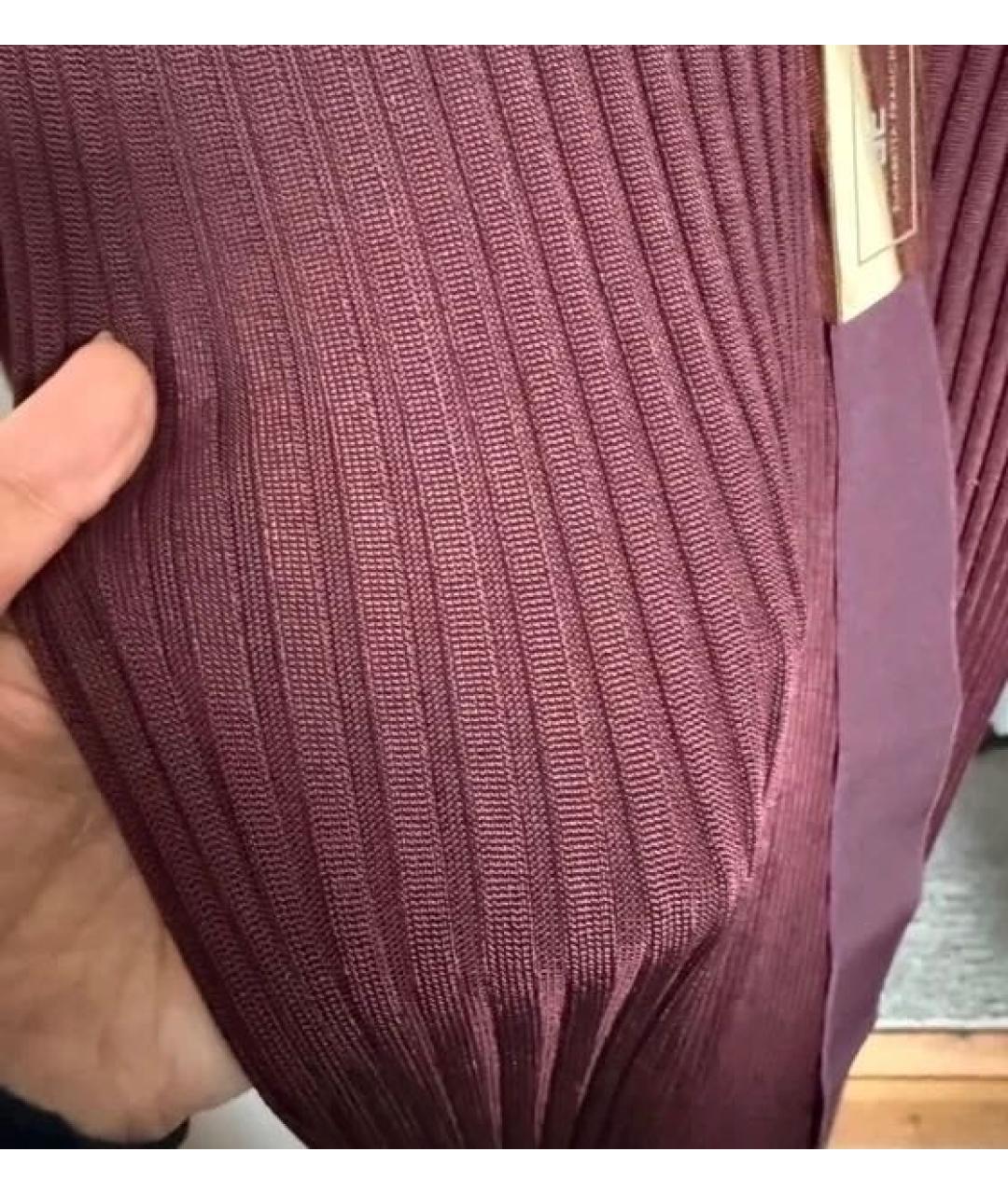 ELISABETTA FRANCHI Бордовое вискозное платье, фото 6