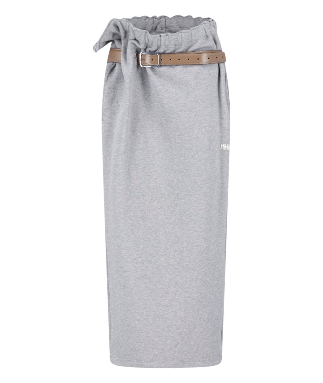 MAGLIANO Серая хлопковая юбка миди, фото 1