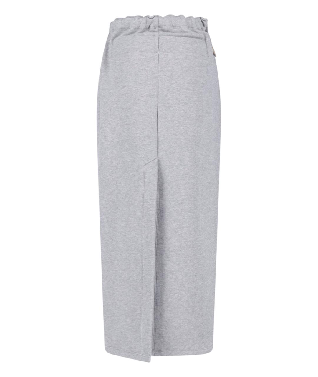 MAGLIANO Серая хлопковая юбка миди, фото 2